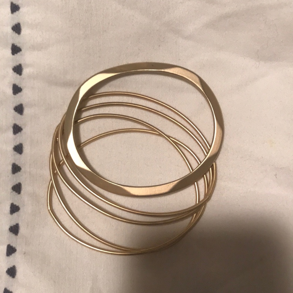 Gold loft bangles  (5)